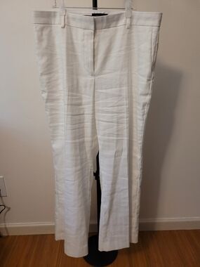 Ann Taylor White Wide Leg Trousers